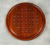 Marble Solitaire Game, Padauk Wood