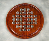 Marble Solitaire Game, Padauk Wood
