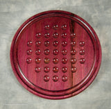 Marble Solitaire Game, Purpleheart Wood