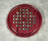 Marble Solitaire Game, Purpleheart Wood
