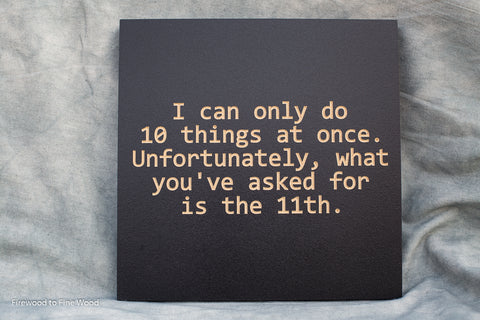 10 Things Sign, 9x9