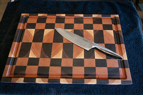 Big Honkin' End-Grain Chopping Block - Walnut and Cherry